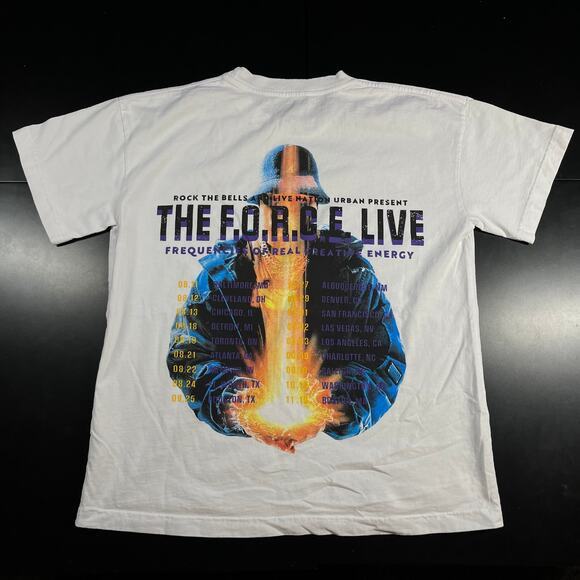 LL Cool J The F.O.R.C.E White Tour Official Merch Rock The Bells Men’s Sz M New - Picture 1 of 6